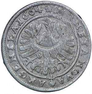 Silesia, Duchy of Legnicko-Brzesko-Volovsk - Krystian Wolowski, 15 krajcars 1664, Brzeg