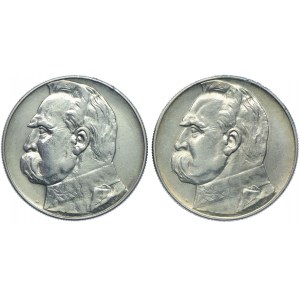 Second Republic set, 10 gold 1936, Jozef Pilsudski (2pcs).