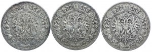 Austria, Franz Joseph I, 5 crowns 1900 (3pc).