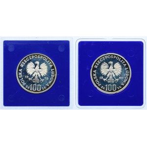 PRL set, 100 zloty 1979 Henryk Wieniawski, 100 zloty 1980 Grouszec (2pcs).