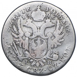 Kingdom of Poland, Alexander I, 2 zloty 1816 IB, Warsaw
