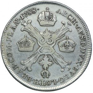Niderlandy Austriackie, Józef II, 1/4 talara 1788 B, Kremnica