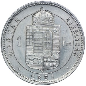 Hungary, Franz Joseph I, 1 forint 1881 KB, Kremnica