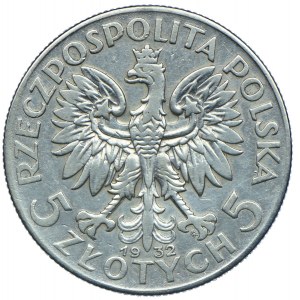 5 zloty 1932 Warsaw, with mint mark - RARE