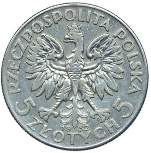 5 zloty 1932 Warsaw, with mint mark - RARE
