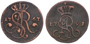 Stanisław August Poniatowski, penny 1767, 1791 (2 pezzi).