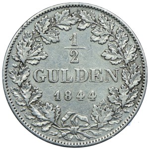 Germany, Bavaria, Ludwig I, 1/2 guilder 1844, Munich