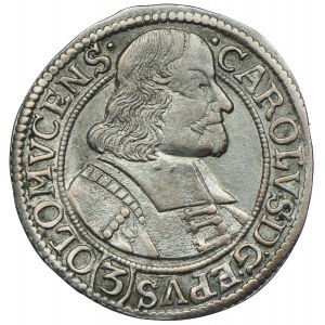 Austria, Biskupstwo Ołomuńca, Karol II z Lichtenstein, 3 krajcary 1670, Kromieryż