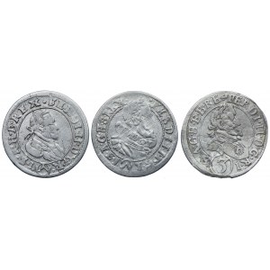 Austria, Ferdynand II, 3 krajcary 1624, 1636 (3szt.)