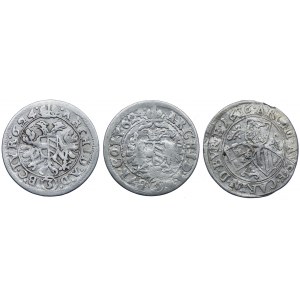 Austria, Ferdynand II, 3 krajcary 1624, 1636 (3szt.)