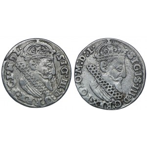 Zygmunt III Waza, trojak 1623, 1624, Kraków (2szt.)