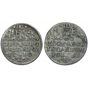 Zygmunt III Waza, trojak 1623, 1624, Kraków (2szt.)