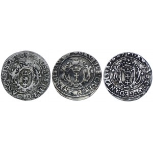 Zygmunt III Waza, grosz 1626, 1627, Gdańsk (3szt.)