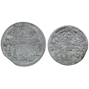 Zygmunt III Waza, grosz 1610 Kraków, 1624 Bydgoszcz (2szt.)