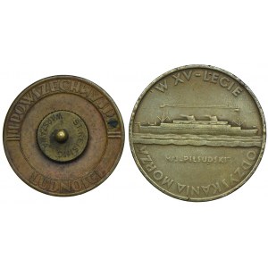 Zestaw medal, W XV-lecie odzyskania morza - M/J Piłsudski, odznaka II powszechny spis ludności 9.XII.1931r.  Za ofiarną pracę
