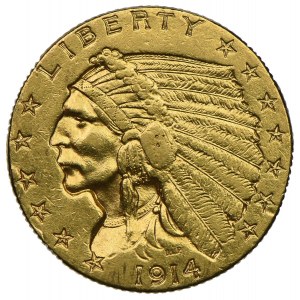 USA, 2 1/2 dollari 1914