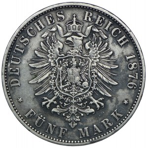 Niemcy, Bawaria, Ludwik II, 5 marek 1876 D, Monachium