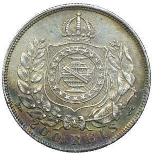 Brazylia, Piotr II, 200 reis 1868 Rio de Janerio