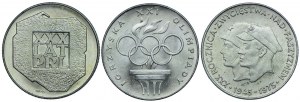 PRL set, 200 zloty 1974 XXX PRL, 200 zloty 1975 Soldiers, 200 zloty 1976 Olympics (3pcs).