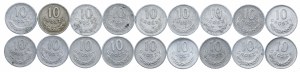 PRL set, 10 pennies 1949-1977 (18pcs).