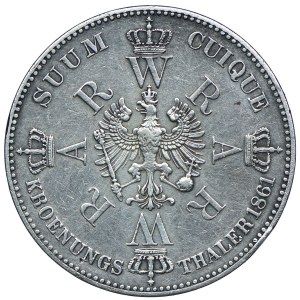 Germania, Prussia, Guglielmo I, tallero dell'incoronazione 1861 A, Berlino