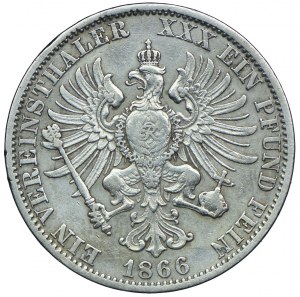 Germany, Prussia, Wilhelm I, thaler 1866 A, Berlin