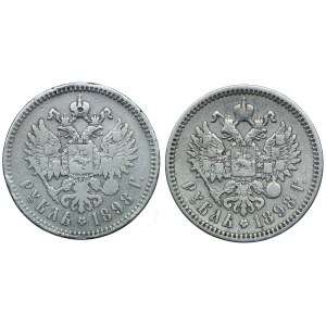 Russia, Nicholas II, 1 ruble 1898 АГ, ★★★, St. Petersburg/Brussels (2pc).
