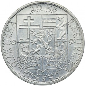 Czechoslovakia, 20 crowns 1937, Masaryk, Kremnica