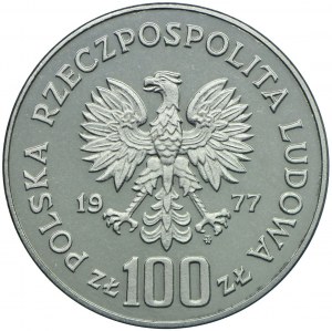 100 gold 1977, Wawel Royal Castle, SAMPLE Nickel