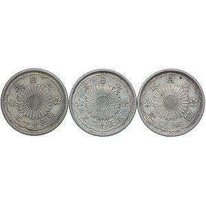 Japonia, 50 sen 1922, 1923, 1928 (3szt.)