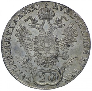 Austria, Francis, 20 krajcars 1830 C, Prague