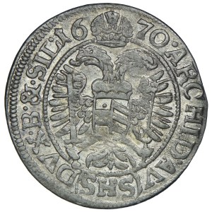 Silesia, Silesia under Habsburg rule, Leopold I, 3 krajcary 1670, Wrocław