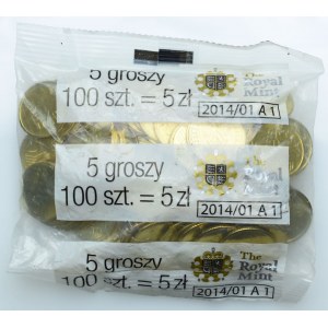5 pennies 2014 Royal Mint - mint bag (100pcs).