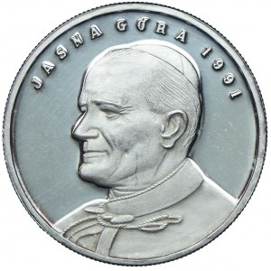 Medal, Jasna Góra 1991 - Jan Paweł II, srebro