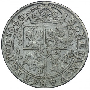 Jan II Kazimierz, ort 1668, Bydgoszcz MONETA