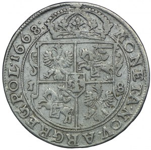 Jan II Kazimierz, ort 1668, Bydgoszcz 