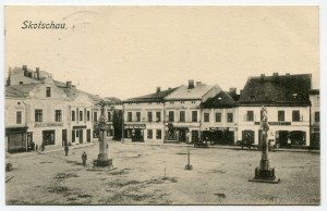 Pocztówka Skoczów, Rynek, 24.8.1913