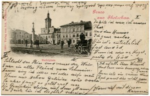 Pocztówka Skoczów, Rynek. 29.9.1900