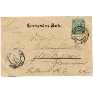 Postkarte Skoczów/Skotschau. Marktplatz