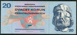Czechosłowacja, 20 koron 1970
