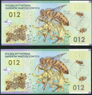 Set of banknotes, PWPW, Honeybee 012