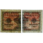 Zestaw banknotów, 1 grosz 1924, lewa i prawa strona (2szt.)