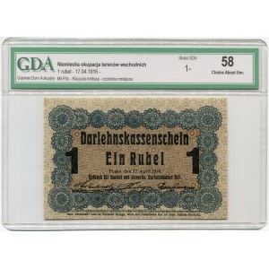 Poznań, 1 rubel 1916, ...nabywa... GDA 58