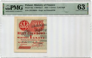 1 penny 1924 - CP❉ - metà sinistra PMG 63