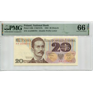 20 złotych 1982 - AA - PMG 66 EPQ