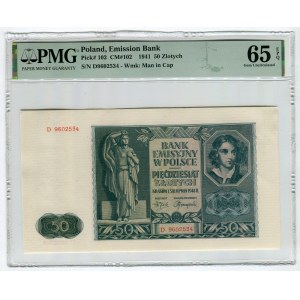 50 złotych 1941 - D - PMG 65 EPQ