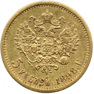 Russie, Nicolas II, 5 roubles 1898 АГ, Saint-Pétersbourg