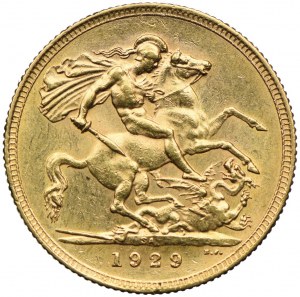 South Africa, George V, 1 sovereign 1929 SA, Pretoria