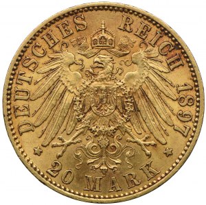 Germany, Wilhelm II, 20 marks 1897 A, Berlin