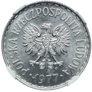 1 złoty 1977, NGC MS65